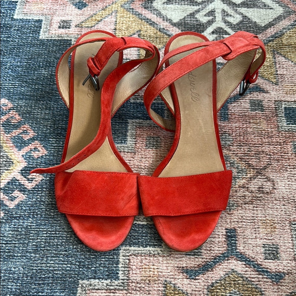 Madewell sz 8 Red Suede Women's Sandals